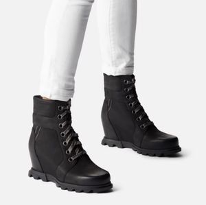 NEW Sorel Womens Lexie Wedge Black Cold Weather Snow Winter & Snow Boots